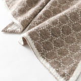 Womens Cashmere Scarf Decorative Edging Jacquard Cashmere Wraps Blue M