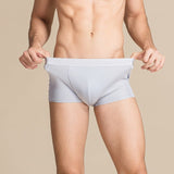 Classic Mens Silk Briefs Comfy Silk Boxer Silver Gray S