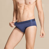 Classic Mens Silk Briefs Sexy Silk Triangle Boxer Silver Gray S