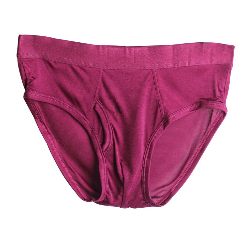 Classic Mens Silk Briefs Sexy Silk Triangle Boxer Claret S