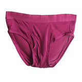 Classic Mens Silk Briefs Sexy Silk Triangle Boxer Claret S