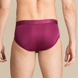 Classic Mens Silk Briefs Sexy Silk Triangle Boxer Claret S