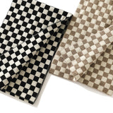 Pure Cashmere Checkerboard Scarf Stylish Cashmere Knit Wrap Black M