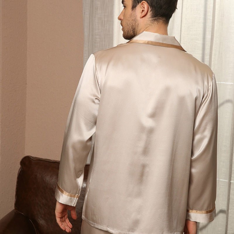 Classic Silk Pajamas Set For Men Luxury Silk Sleepwear