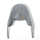 Womens Cute Pure Cashmere Beanie Hat Cashmere Knit Earflap Cap Gray M