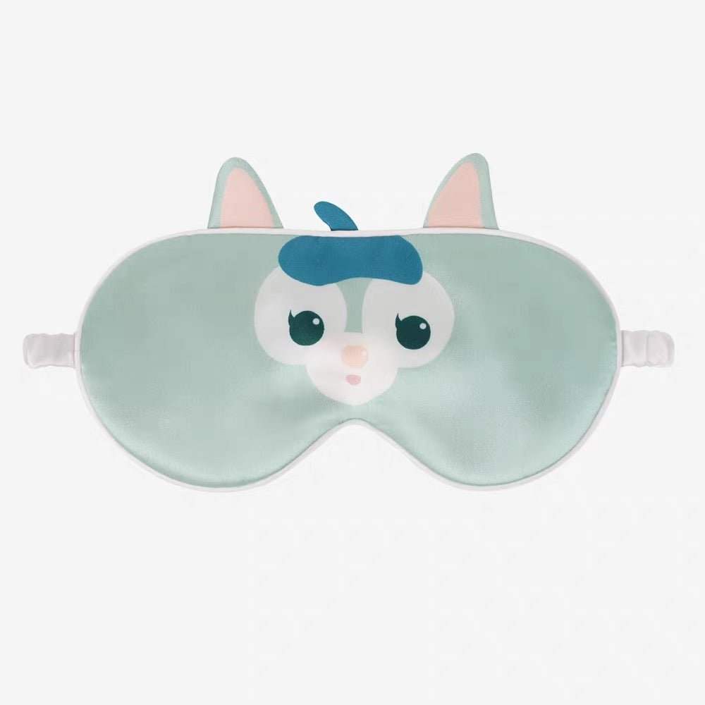 Cute Kids Silk Eye Mask Cartoon Animal and Fruit Designs Silk Sleep Mask Mint Green S