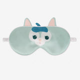 Cute Kids Silk Eye Mask Cartoon Animal and Fruit Designs Silk Sleep Mask Mint Green S