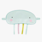 Cute Kids Silk Eye Mask Cartoon Animal and Fruit Designs Silk Sleep Mask Pale Aqua S