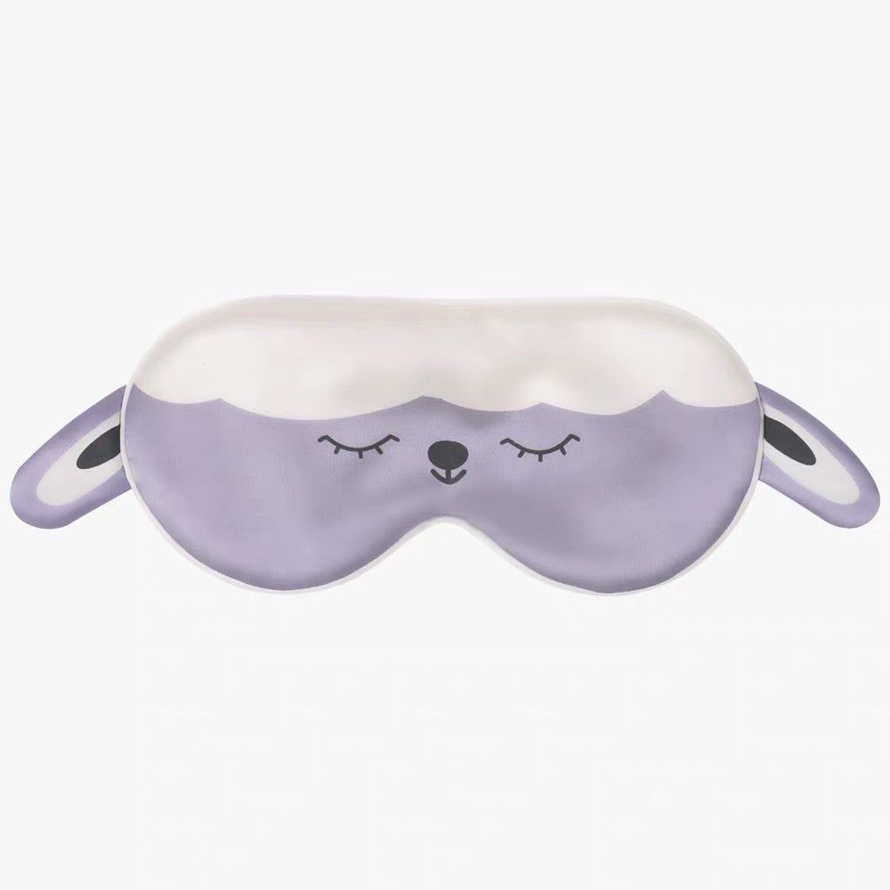 Cute Kids Silk Eye Mask Cartoon Animal and Fruit Designs Silk Sleep Mask Lavender S