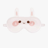 Cute Kids Silk Eye Mask Cartoon Animal and Fruit Designs Silk Sleep Mask Soft Pink S