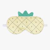 Cute Kids Silk Eye Mask Cartoon Animal and Fruit Designs Silk Sleep Mask Pale Yellow S