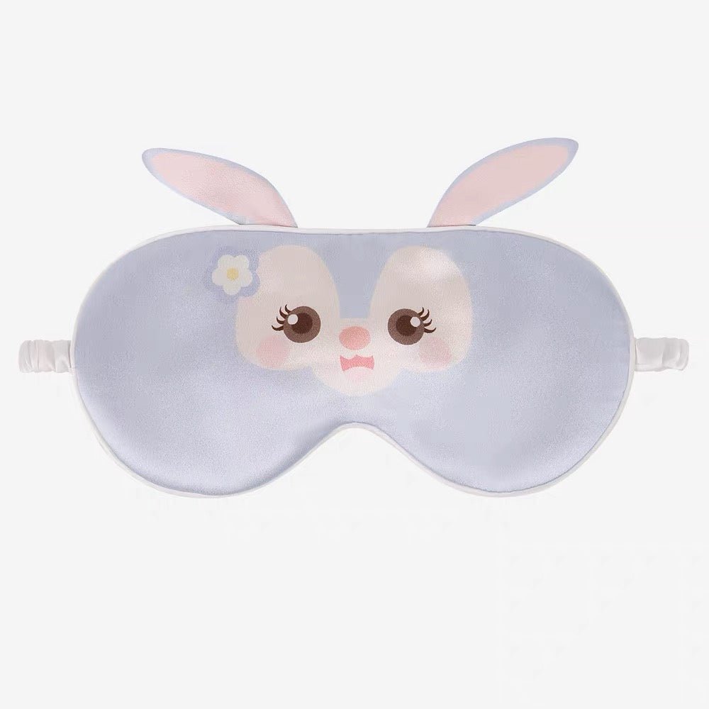 Cute Kids Silk Eye Mask Cartoon Animal and Fruit Designs Silk Sleep Mask Lilac S