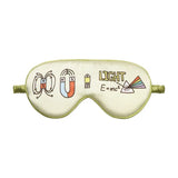 Cute Kids Silk Eye Mask Fun Educational Science Printed Silk Sleep Eye Mask Light Chartreuse S