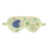 Cute Kids Silk Eye Mask Fun Educational Science Printed Silk Sleep Eye Mask Pale Green S