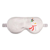 Cute Kids Silk Eye Mask Fun Educational Science Printed Silk Sleep Eye Mask Pearl White S