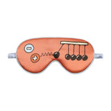 Cute Kids Silk Eye Mask Fun Educational Science Printed Silk Sleep Eye Mask Burnt Orange S