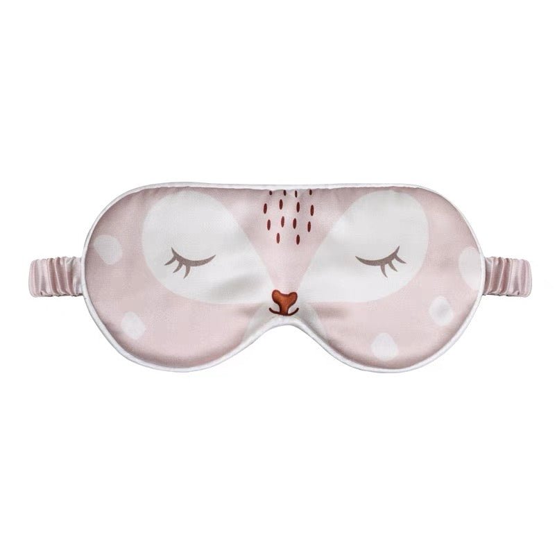Cute Kids Silk Eye Mask Fun Educational Science Printed Silk Sleep Eye Mask Soft Blush S