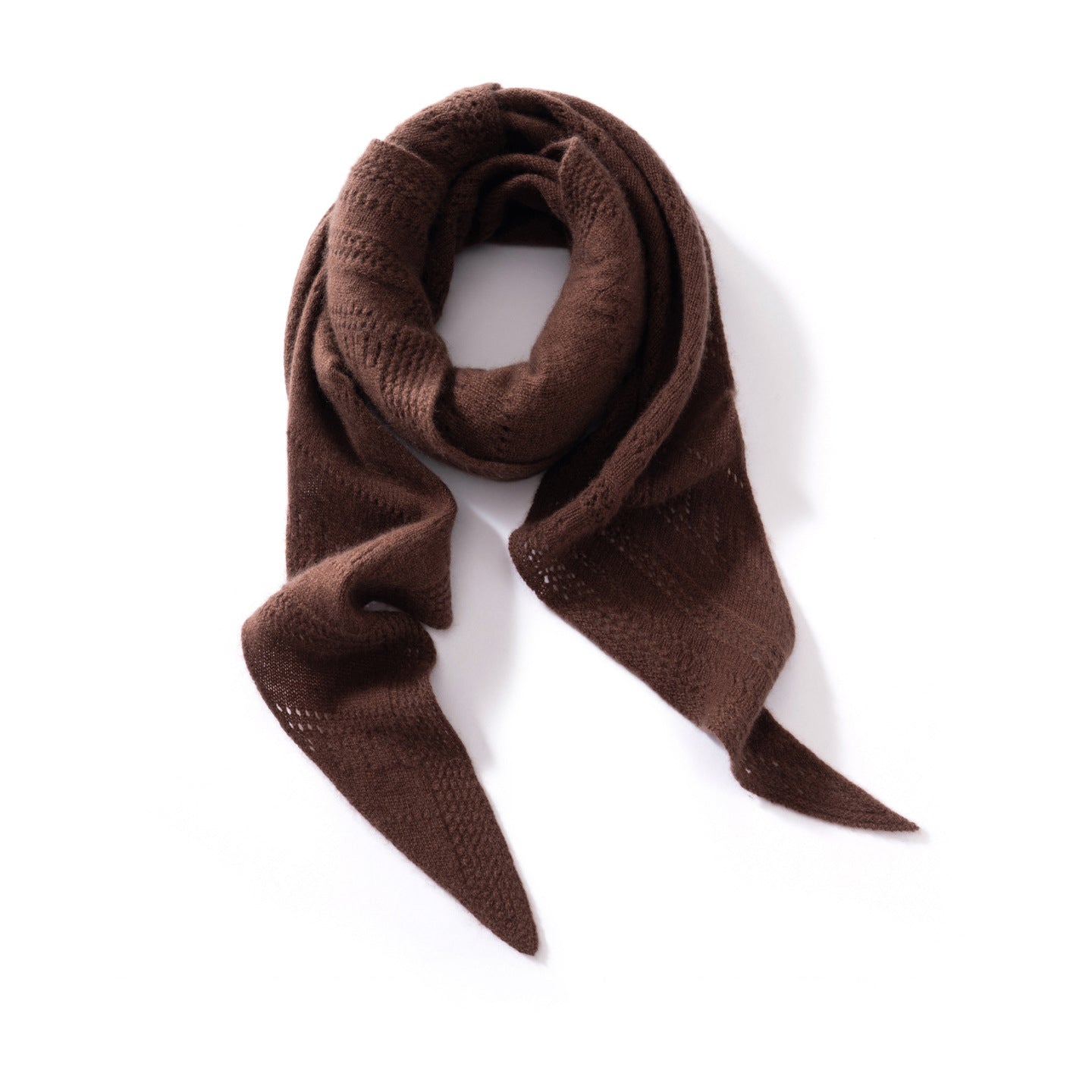 Diamond Cashmere Triangle Scarf Cashmere Wrap Cashmere Bandana Coffee XL