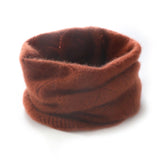 Diamond Knit Cashmere Neck Warmer Cashmere Snood Cashmere Neck Gaiter Brown M