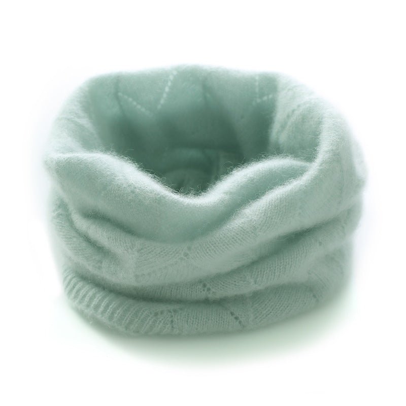 Diamond Knit Cashmere Neck Warmer Cashmere Snood Cashmere Neck Gaiter Mint Green M