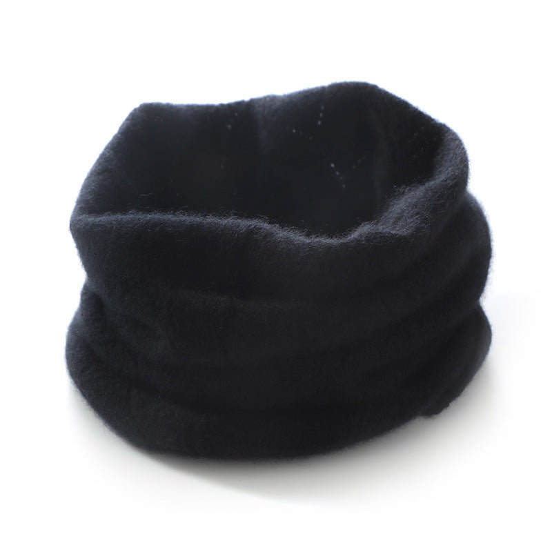 Diamond Knit Cashmere Neck Warmer Cashmere Snood Cashmere Neck Gaiter Black M