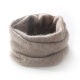 Diamond Knit Cashmere Neck Warmer Cashmere Snood Cashmere Neck Gaiter Taupe M