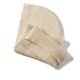 Diamond Knit Pure Cashmere Scarf Cashmere Shawl and Wrap Cashmere Balaclava Beige M