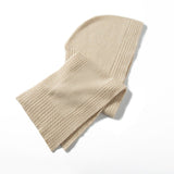 Diamond Knit Pure Cashmere Scarf Cashmere Shawl and Wrap Cashmere Balaclava Beige M