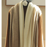 Double - toned Cashmere Scarf Long Cashmere Knitted Wraps For Women Taupe XL
