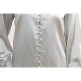 Ladies Silk Blouse V Neck Silk Shirts 100% Silk Top Champagne XS