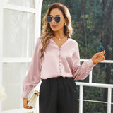 Ladies Silk Blouse V Neck Silk Shirts 100% Silk Top Rosy Pink XS