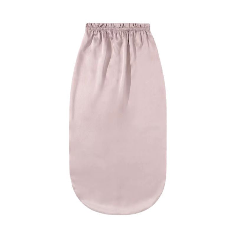 Elegant Women Silk Bonnet Long Silk Sleep Caps For Hair Rosy Pink 60cm