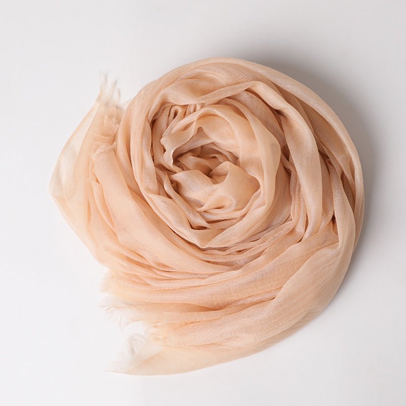 Featherlight Cashmere Scarf Women Cashmere Shawl Cashmere Wrap Pashminas Travel Wrap Peach Beige XL