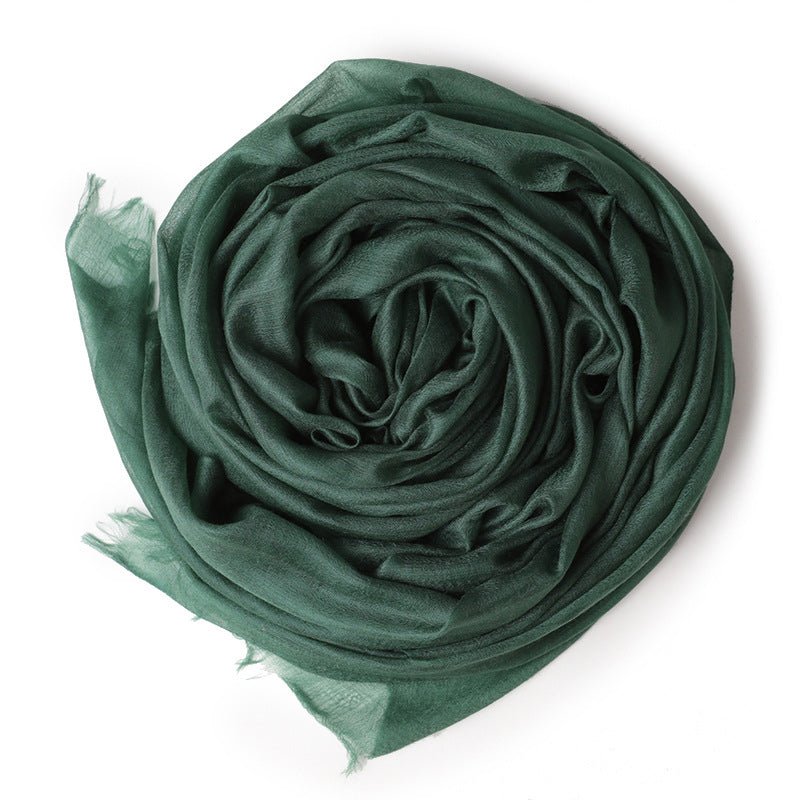 Featherlight Cashmere Scarf Women Cashmere Shawl Cashmere Wrap Pashminas Travel Wrap Forest Green XL