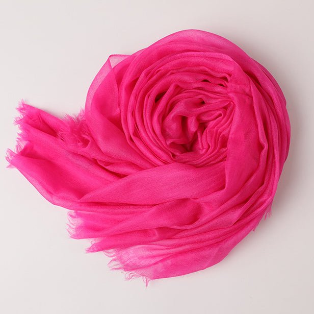 Featherlight Cashmere Scarf Women Cashmere Shawl Cashmere Wrap Pashminas Travel Wrap Fuchsia XL