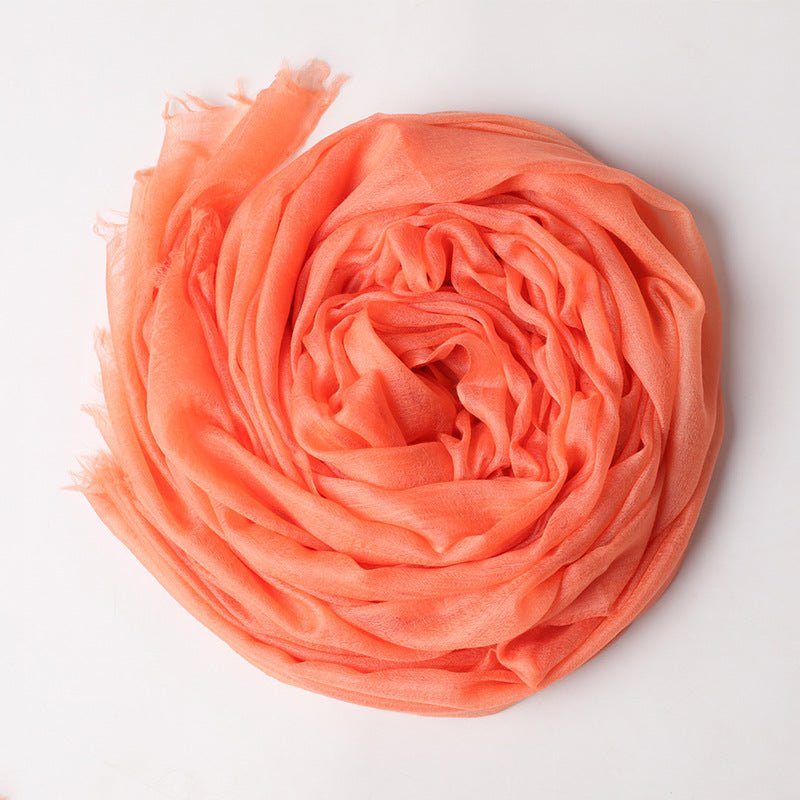 Featherlight Cashmere Scarf Women Cashmere Shawl Cashmere Wrap Pashminas Travel Wrap Peach XL