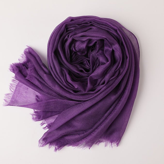 Featherlight Cashmere Scarf Women Cashmere Shawl Cashmere Wrap Pashminas Travel Wrap Aubergine XL
