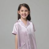 Girls Silk Nightshirt pure Silk Nightshirt Kids Silk Nightwear Lavender XS