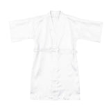 Kids Silk Kimono Silk Robe for Girls Short Sleeve Wrap Robe White XS
