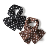 Houndstooth Cashmere Neck Warmer Cashmere Scarf Winter Neck Wrap Black M