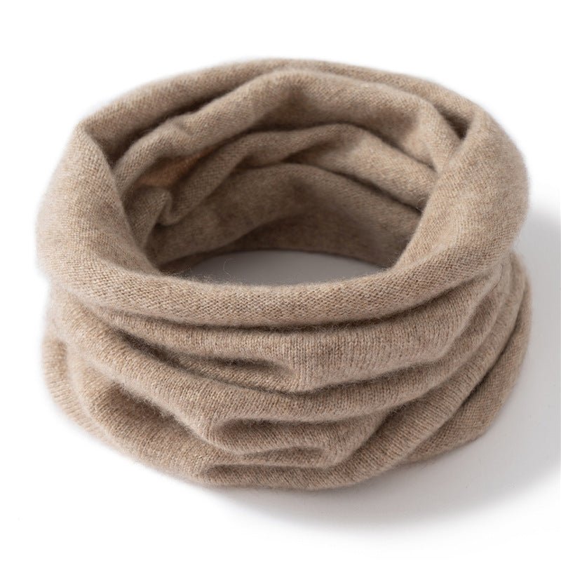 Kids Colorful Cashmere Infinity Scarf Cashmere Neck Gaiter Pure Cashmere Neck Warmer Taupe S
