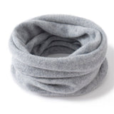 Kids Colorful Cashmere Infinity Scarf Cashmere Neck Gaiter Pure Cashmere Neck Warmer Grey S