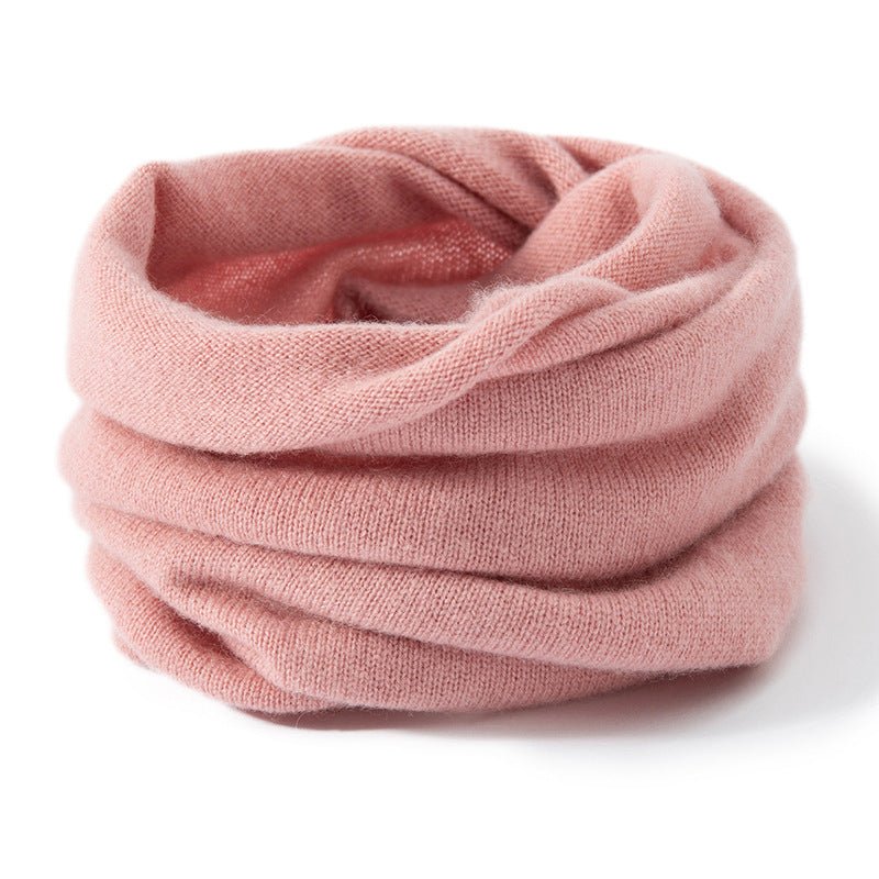 Kids Colorful Cashmere Infinity Scarf Cashmere Neck Gaiter Pure Cashmere Neck Warmer Pink S