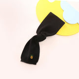 Kids Cashmere Scarf Fruit Embroidered Cashmere Neck Warmer Black S