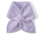 Kids Colorful Knit Cashmere Scarf Bow Knot Cashmere Neck Warmer Lavender S