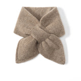 Kids Colorful Knit Cashmere Scarf Bow Knot Cashmere Neck Warmer Taupe S