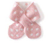 Kids Playful Polka Dot Cashmere Neck Warmer Bow Knot Cashmere Scarf Pure Cashmere Wrap Pink S