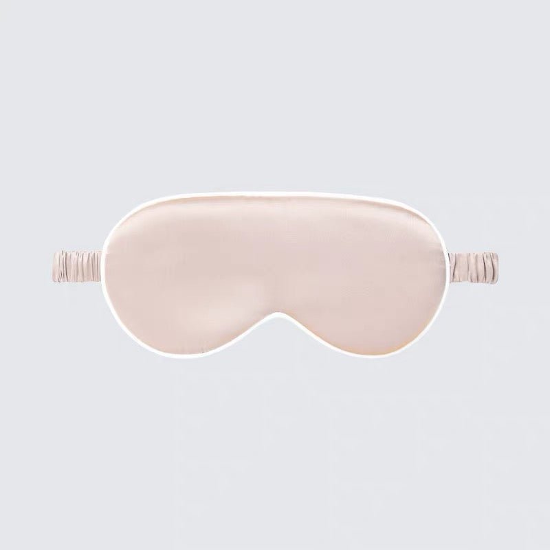 Kids Pure Silk Eye Mask Trim Silk Sleep Eye Mask for Baby Toddler Beige XS