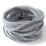 Kids Striped Cashmere Scarf Cashmere Neck Gaiter Pure Cashmere Neck Warmer Grey S
