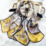 Ladies Floral Silk Scarf 100% Mulberry Long Printed Silk Scarf Style - 5 M